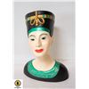 Image 1 : EGYPTIAN QUEEN NEFERTITI CHALKWARE BUST