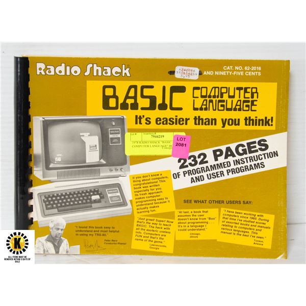 1978 RADIO SHACK
