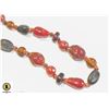 Image 1 : 36 INCH HEAVY BEADED MAROON COLORED NECKLACE
