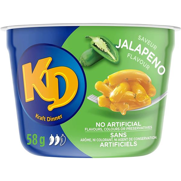 NEW CASE OF KD 10 X 58G MAC N CHEESE SNACK CUPS