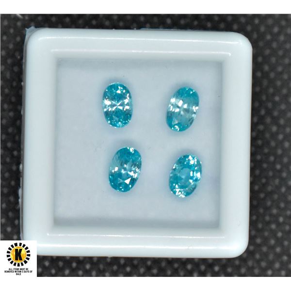 #130-NATURAL SEA FORM BLUE ZIRCOM GEMSTONE 4.05 CT