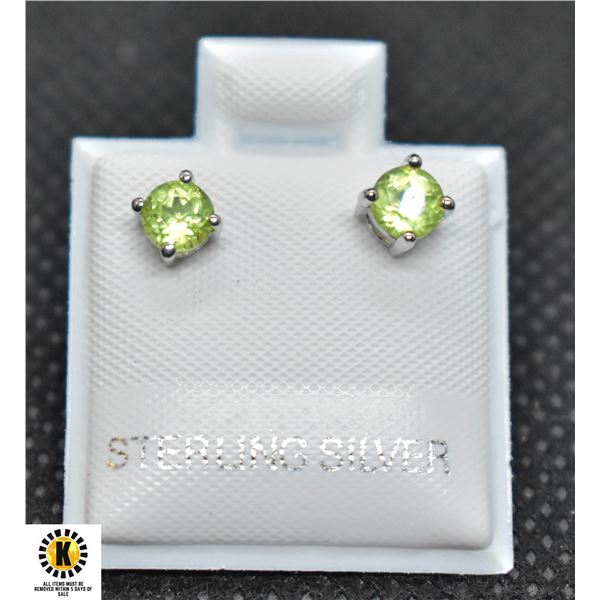 #245-NATURAL PERIDOT  STUD EARRINGS