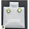 Image 1 : #245-NATURAL PERIDOT  STUD EARRINGS
