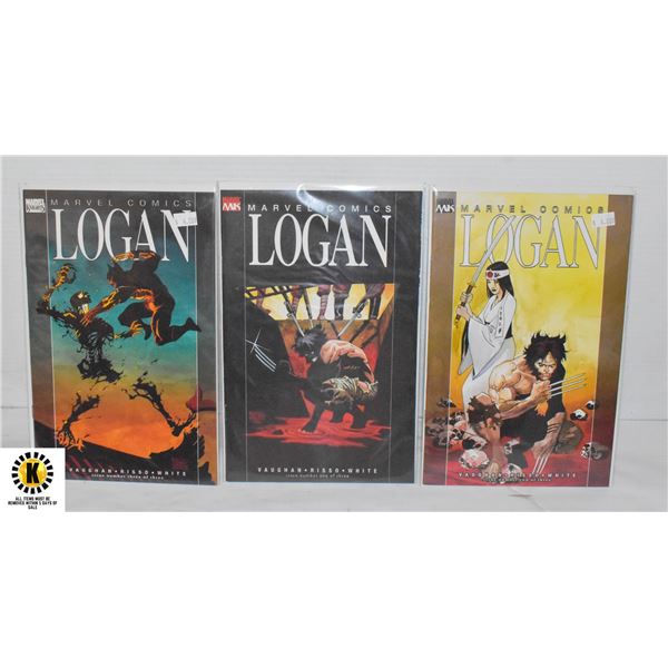 MARVEL LOGAN(WOLVERINE) #1-3 COMIC SET