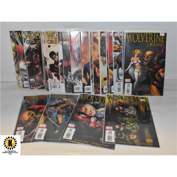 MARVEL WOLVERINE ORIGINS #1-25 COMIC LOT