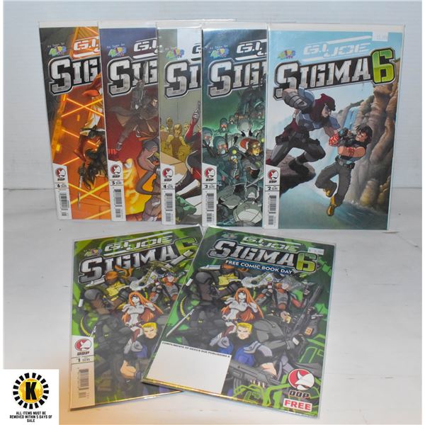 DDP GI JOE SIGMA 6 #1-6 COMIC SET, FCBD ISSUE