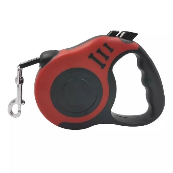 NEW DIPPERDAP 9FT RETRACTABLE PET LEASH - RED