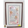 Image 1 : NEEDLEPOINT CROSS STICH PICTURE