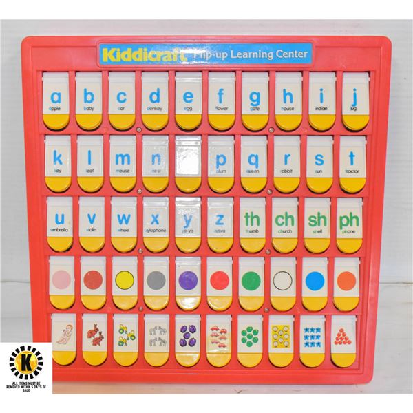 VINTAGE KIDDICRAFT "FLIP UP" LEARNING CENTER