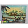 Image 1 : VINTAGE ASIAN WALL ART- 16" X 12"