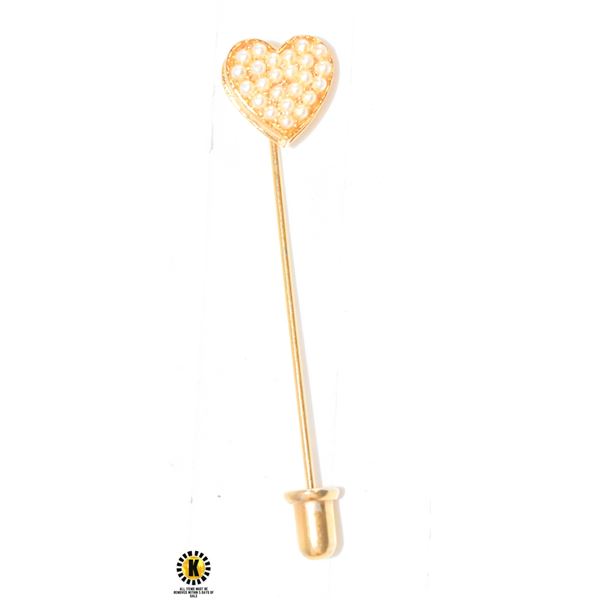 VINTAGE HEART STICK PIN