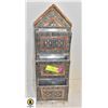 Image 1 : METAL AND WOOD ORNATE LETTER HOLDER