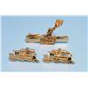 Image 1 : SET OF GOLD TONE LOCOMOTIVE