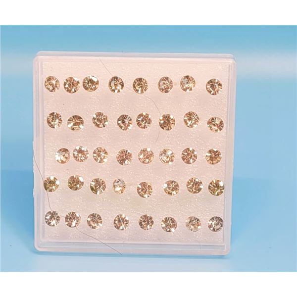 LOT OF 20 PAIRS OF CLEAR CRYSTAL