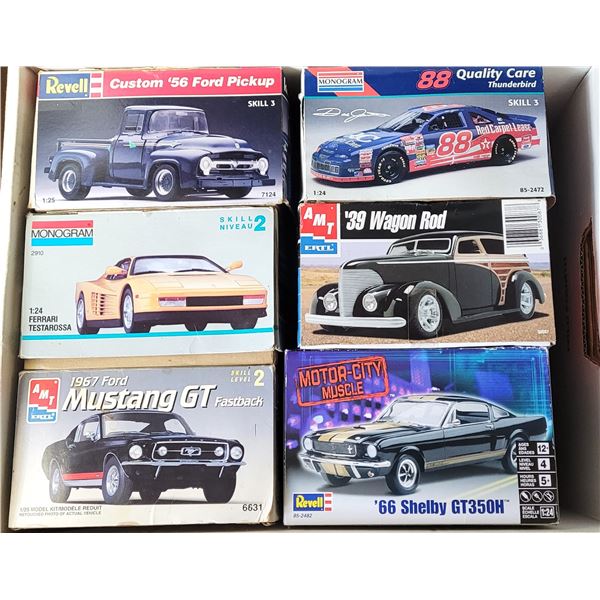 LOT OF 6 VINTAGE MODEL KITS,  IN