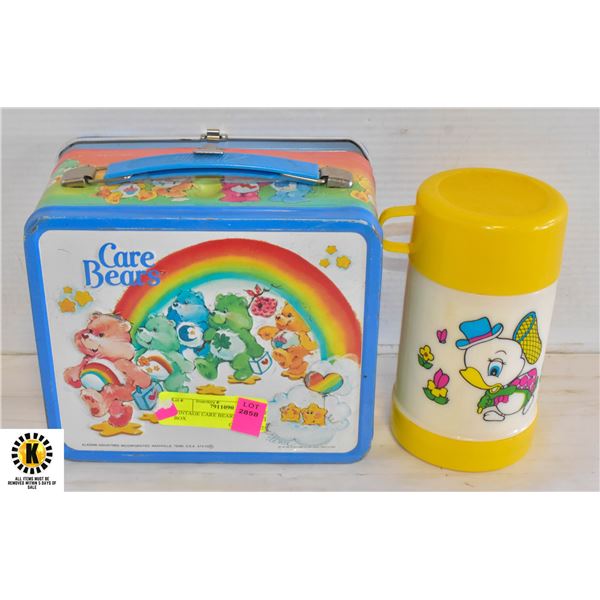 VINTAGE CARE BEARS TIN LUNCH BOX