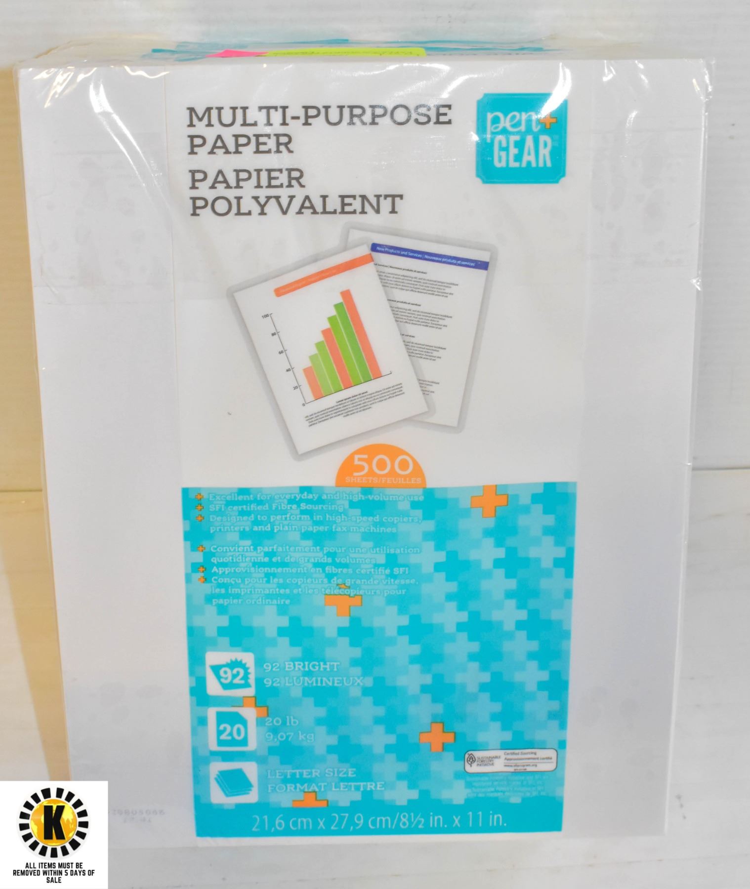 FLAT OF 2 MULTI-PURPOSE PAPER,500 SHEETS PER PACK