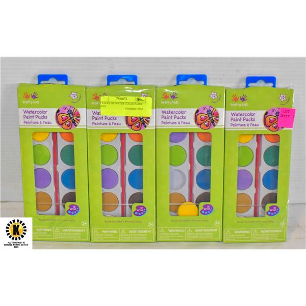 4 PACKS OF WATER COLOR PAINT SETS