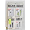 Image 1 : 4 PACKS OF USB CHARGE CABLE FOR SMART PHONE