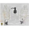 Image 1 : 3 DECORATIVE GLASS JARS WITH PUMPS (NEW)