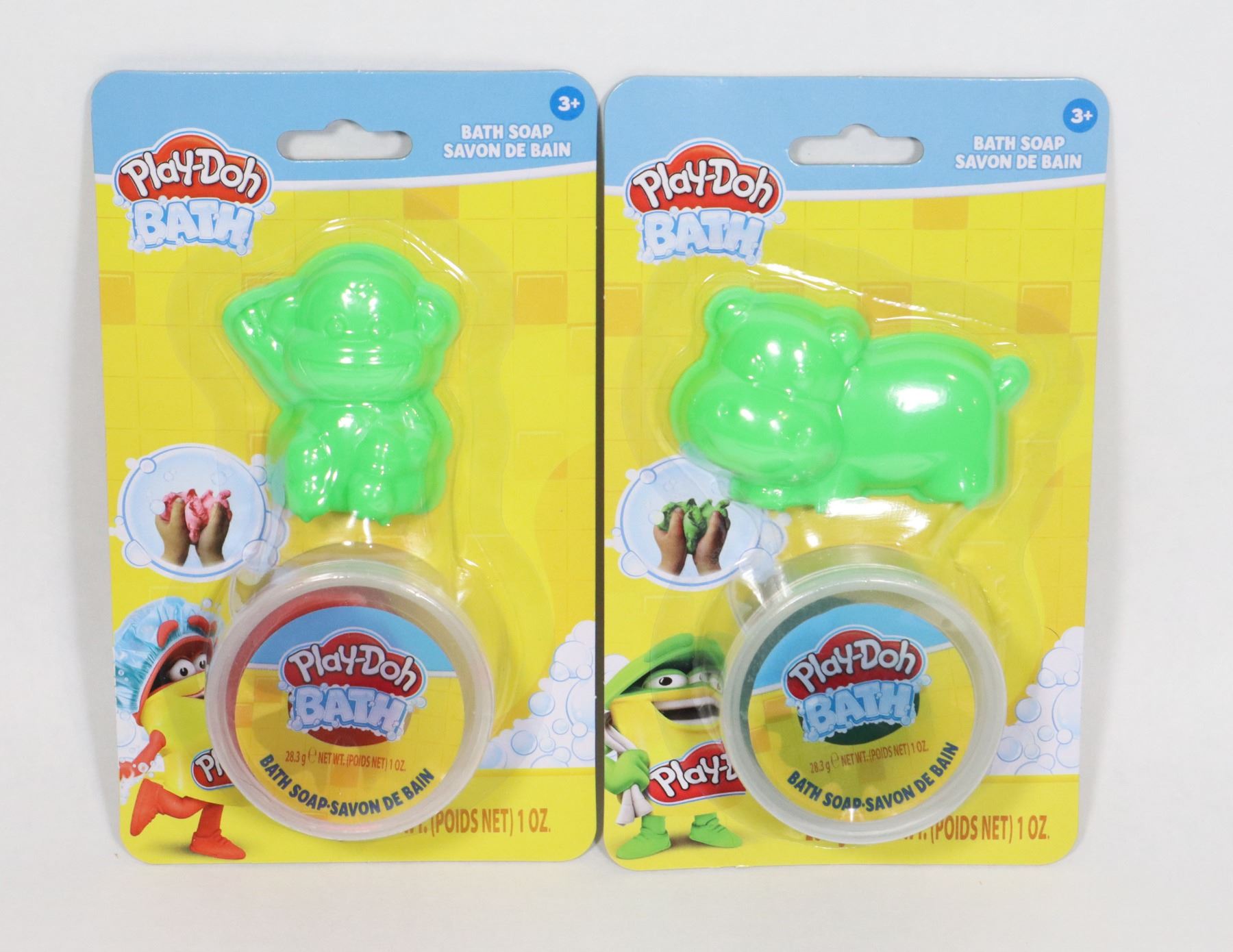 2 NEW PLAYDO BATH SOAP KITS HIPPO AND MONKEY