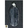 Image 1 : #148-NATURAL BLACK TOURMALINE (RAW) PENDANT