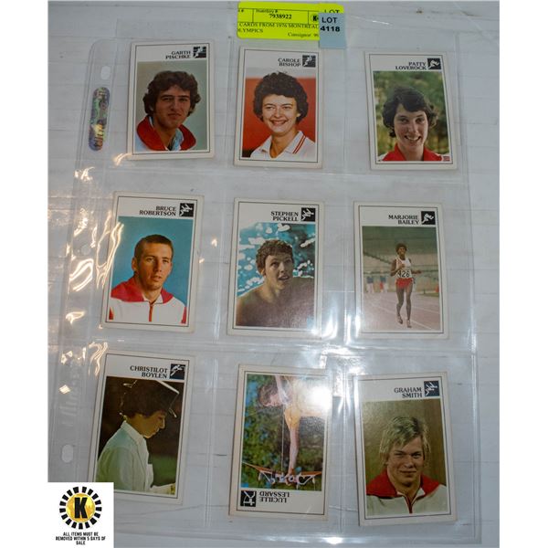 9 CARDS FROM 1976 MONTREAL OLYMPICS