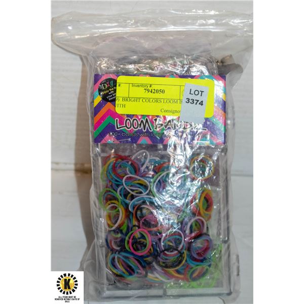 39)  BRIGHT COLORS LOOM BANDZ, WITH