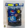 Image 2 : BLACK CREW SOCKS,SIZE 12-16,6-PACK,FRUIT OF THE