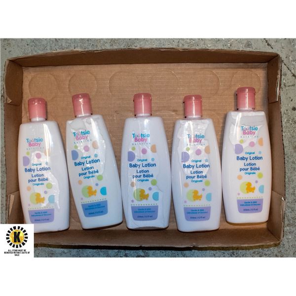 5 BOTTLES OF BABY LOTION,354ML