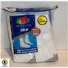 Image 1 : WHITE CREWSOCKS,SIZE 12-16,6-PACK,FRUIT OF THE