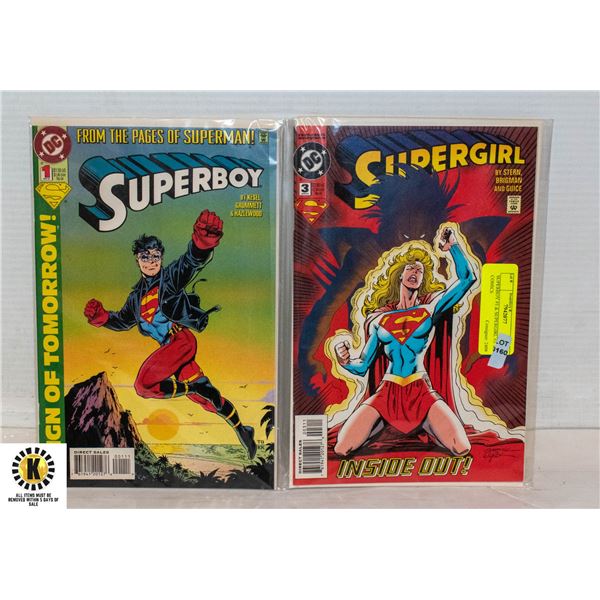 SUPERBOY #1 & SUPERGIRL #3. KEY COMICS