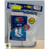 Image 1 : WHITE CREW SOCKS,SIZE 12-16,6-PACK