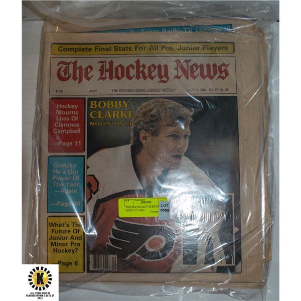 VINTAGE HOCKEY NEWS NHL LOT BOBBY CLARKE