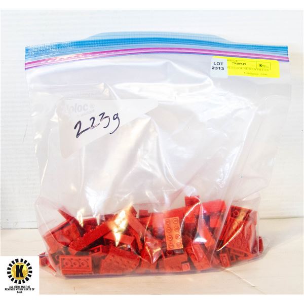 LEGO 1970'S 1/2 POUND RED PIECES