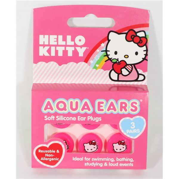 NEW HELLO KITTY SOFT SILICONE EAR PLUGS.