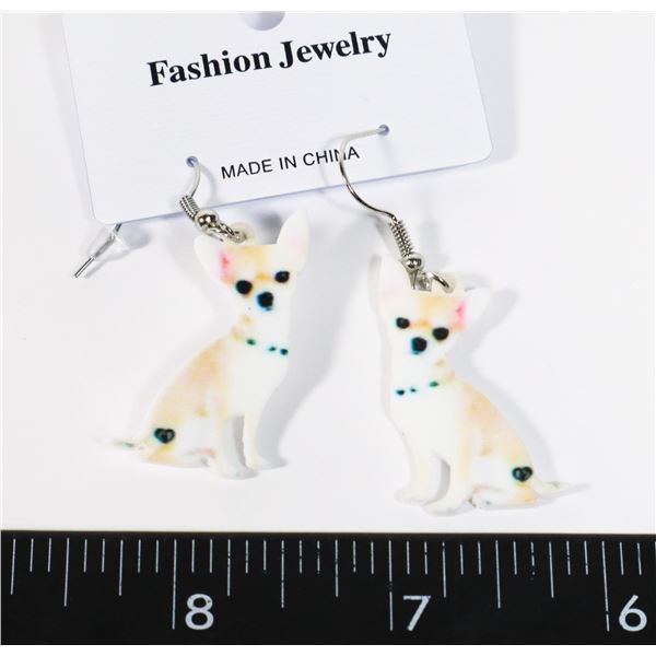 NEW CHIHUAHUA DROP EARRINGS