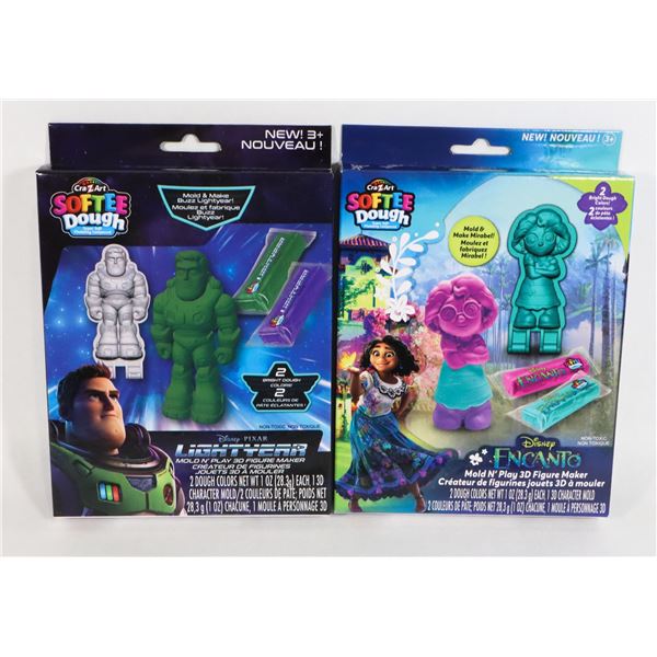 2 NEW DISNEY MOLD AND PLAY FIGURE MARKER SETS