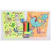 Image 1 : 2 NEW NEON COLORING BOOKS WITH NEON PENCIL