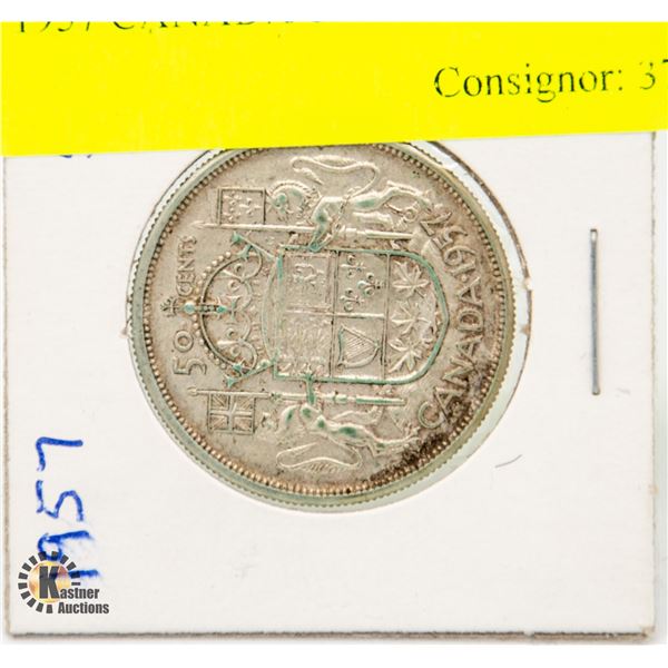 1957 CANADA SILVER HALF DOLLAR