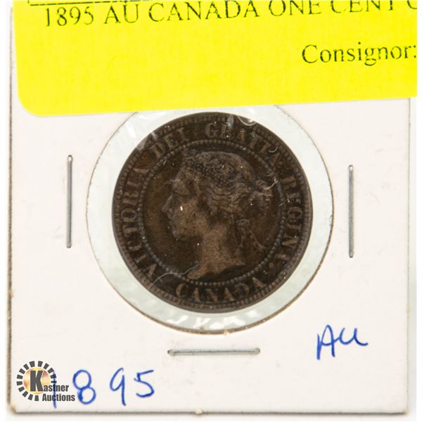 1895 AU CANADA ONE CENT COIN