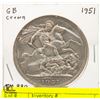Image 1 : 1951 UK 1 CROWN COIN