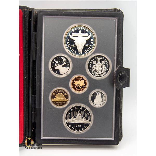 1982 CANADIAN PROOF COIN SET W SILVER DOLLAR