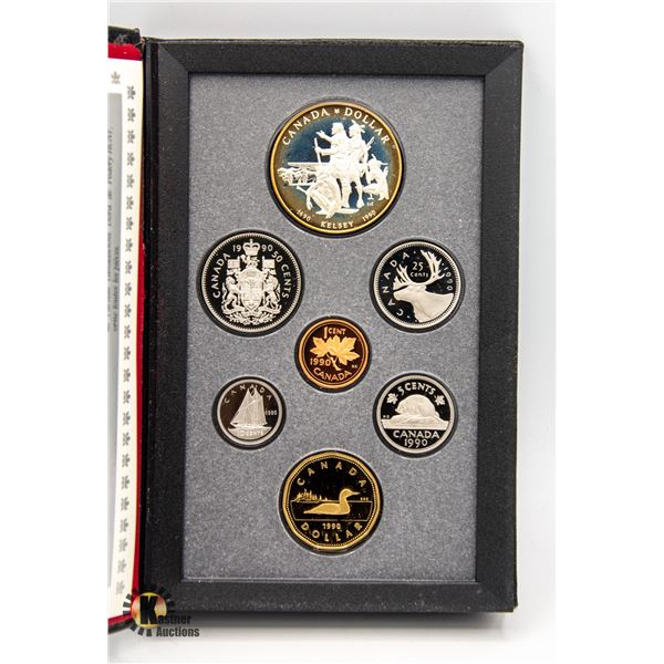 1990 CANADIAN PROOF COIN SET W SILVER DOLLAR