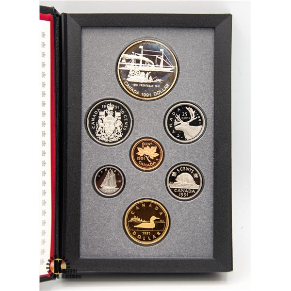 1991 CANADIAN PROOF COIN SET W SILVER DOLLAR