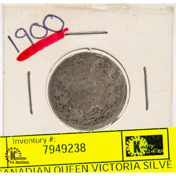 1900 CANADIAN QUEEN VICTORIA SILVER QUARTER