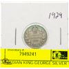 Image 1 : 1929 CANADIAN KING GEORGE SILVER TEN CENT