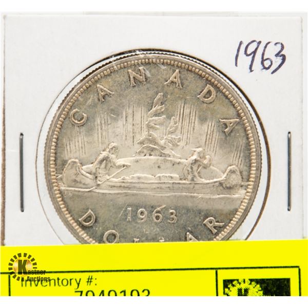 1963 CANADIAN SILVER DOLLAR