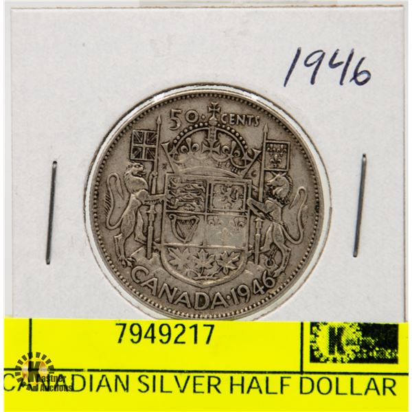 1946 CANADIAN SILVER HALF DOLLAR