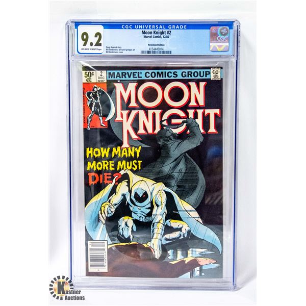 MARVEL MOON KNIGHT #2 CGC COMIC, NEWSSTAND